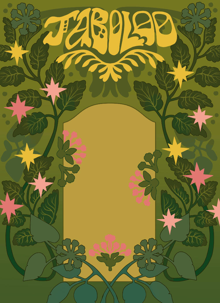 Finalized rough before transferring the assets into Clip Studio Paint to render the final poster and textures.