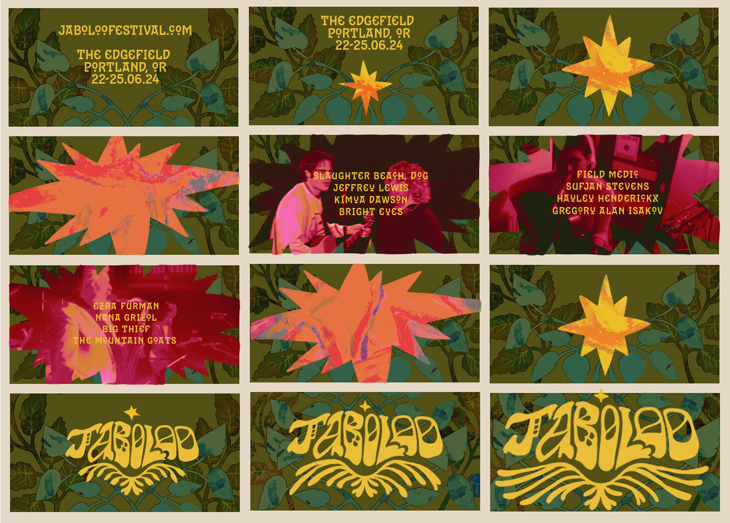 The style frames for an animated trailer advertising the festival.