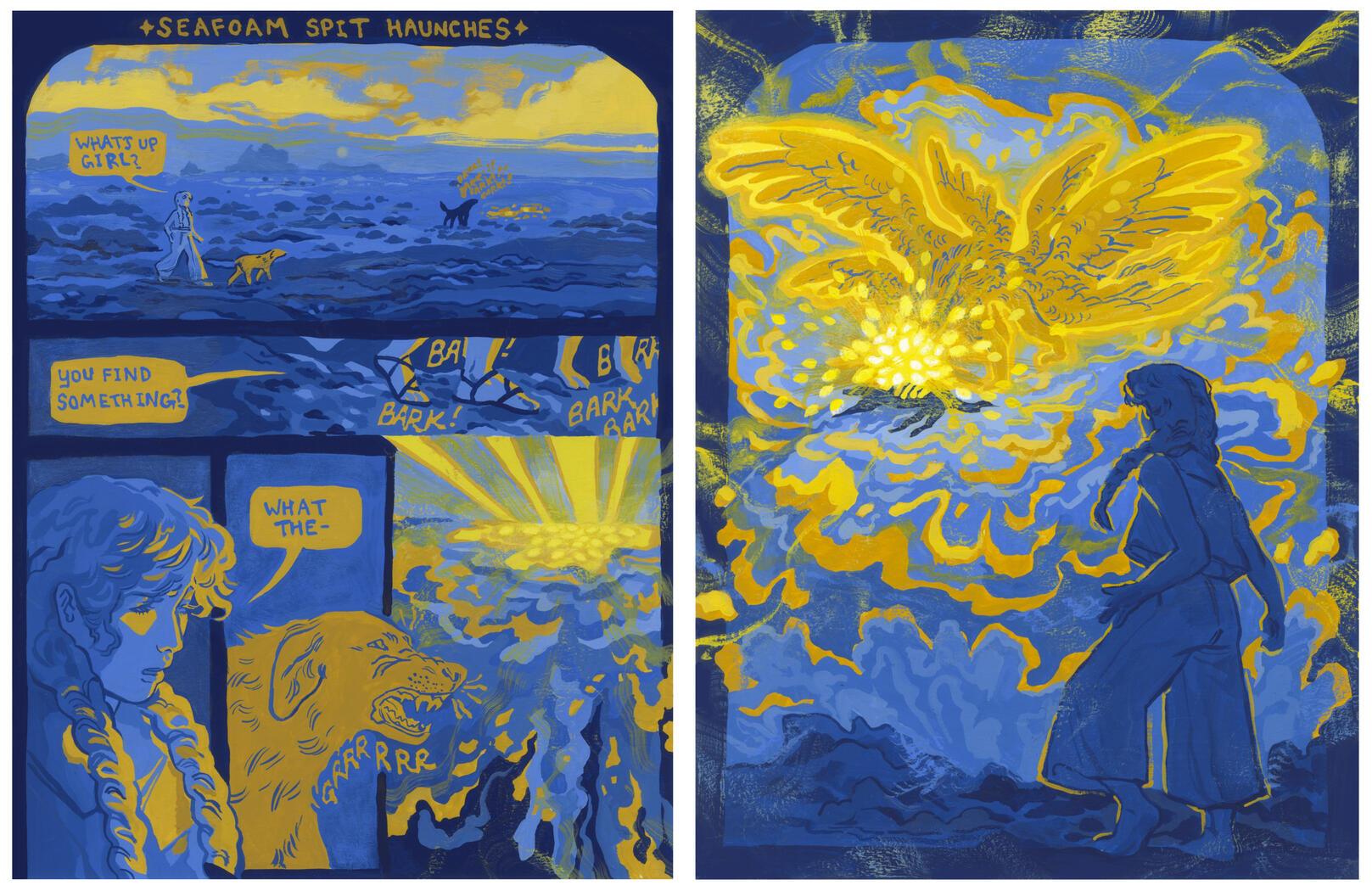 Dream comic. gouache.